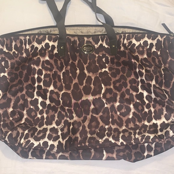 leopard print coach bag
